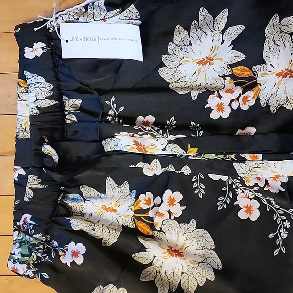 Live 4 Truths women's floral stretch tie pants size small - Picture 2 of 7